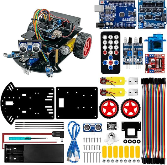 Smart Robot Car Kit,2WD Remote Control Car Compatible with Arduino IDE with Tutorail
