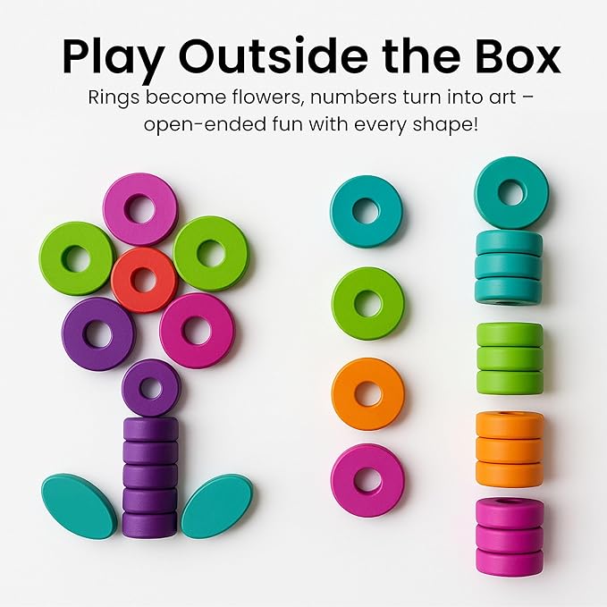 Safari Wooden Number Puzzle – 3 Year Old Girl Gifts, Educational Toys for 4 Year Old, Wooden Puzzles for Toddlers 3+, Learning for 3 Year Olds, Montessori Preschool Activities, Toddler Toys 3-5