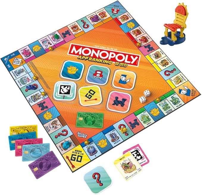 Monopoly App Banking Board Game | App-Enabled Game | Links to Smart Devices | Ages 8+ | 2 to 6 Players | 45 Mins. | Family Games for Kids