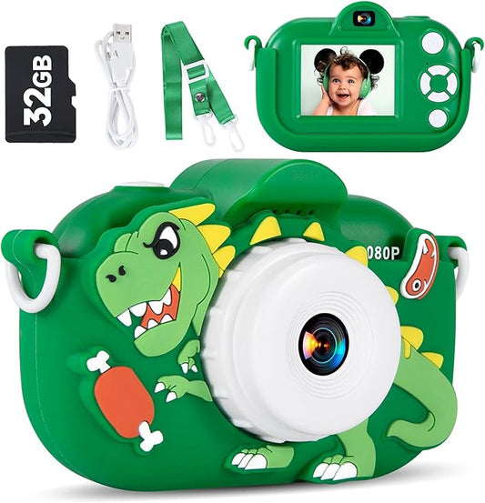 Kids Camera Toys for Boys Age 3-8, 1080P Toddler Digital Camera with 32GB SD Card, Toddler Toys for Kids, Christmas Birthday Gifts for Boys 3,4,5,6,7,8 Years Old