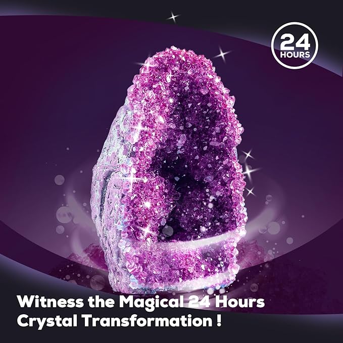 GobiDex Geodes Growing Science Kit for Kids Age 6-8-12, Geodes with Crystals Grow Fast in (24H), STEM Educational Science Experiments Toys, Geology & Rock Enthusiasts Collection, Gifts for Boys Girls