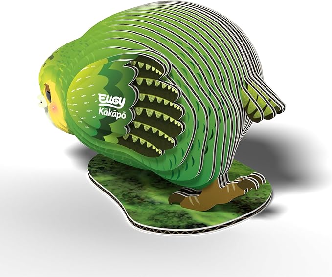 Eugy Kakapo 3D Puzzle - 27 Piece Eco-Friendly Educational Toy Puzzle for Boys, Girls & Kids Ages 6+