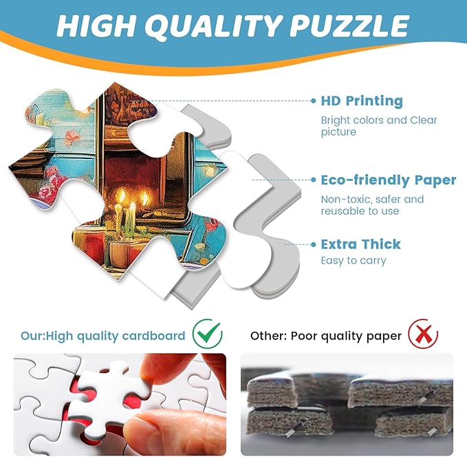 300 Pieces Puzzles for Adults | Camper Cat Jigsaw Puzzles | Large 300 Piece Puzzle for Children Adults Seniors | Sturdy,Safe | Engaging & Educational Toys Great Gift for Boys Girls 20.5 x 15 in