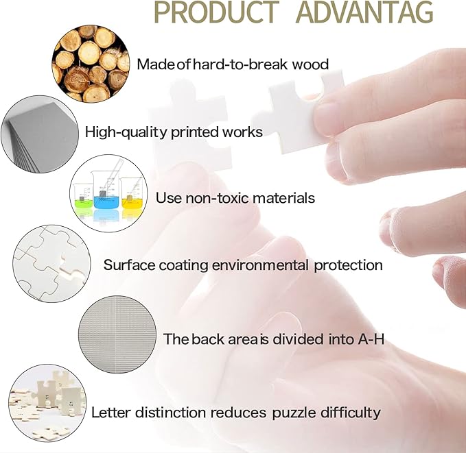 Jigsaw Puzzle 1000 Piece Hippo Family Classic Puzzle 3D Puzzle DIY Kit Wooden Toy Unique Gift Home Decor