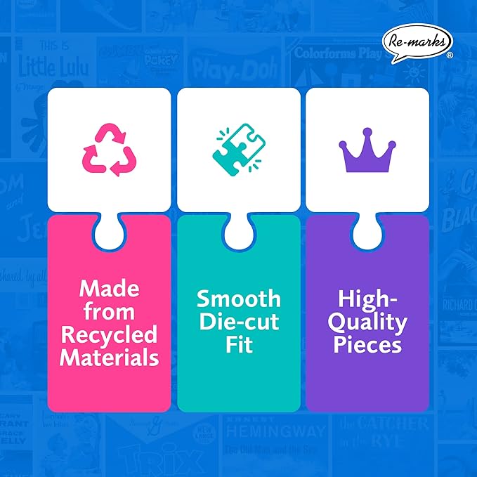 Re-Marks 1950s Pop Culture Puzzle, 1000-Piece Puzzle for All Ages, Family Jigsaw Puzzle