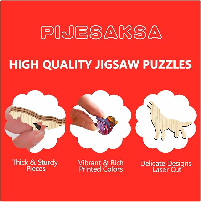 Wooden Puzzles for Adults, Reborn Phoenix Wooden Jigsaw Puzzle for Adults, Wood Puzzles Adult, Unique Animal Shape, Gifts for Friends and Family, Wall Art Canvas Puzzle (L -13.1 * 13.4in -300 pcs)