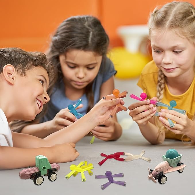 MAGMEN Magnetic Fidget Toys 10 Pack Travel Entertainment for Kids Ages 3 and Up STEM Sensory Toys for Airplane Car Trips & Quiet Play