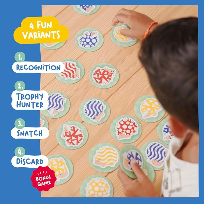 Nene Toys FlashFind Visual Agility Game for Kids Age 3+; Family Educational Animal Card Game for Boys/Girls