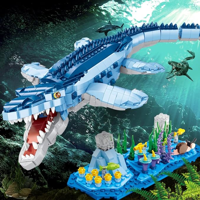 (1158 Pieces Dinosaur Building Blocks Game, STEM Dinosaur Toys for Kids STEM Dinosaur Toys for Children Aged 6, 7, 8, 9, 10, 11, 12, 13, and 14