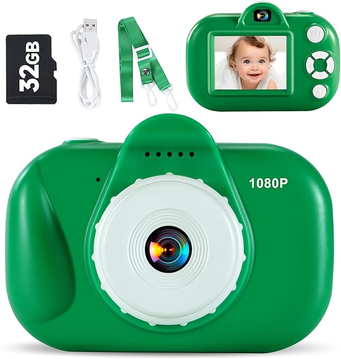 Kids Camera Digital Camera for Boys Age 3-8, 1080P Toddler Camera for Kids with 32GB SD Card, Toddler Boys Toys Age 6-8, Boy Toys for Ages 5-7