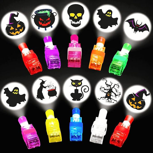 40PCS Halloween Party Favors for Kids, Light Up Finger Lights Toys Goodie Bag Fillers Treats Glow In The Dark Toy Favors Bulk for Halloween Party Classroom Prizes Trick or Treats Gifts
