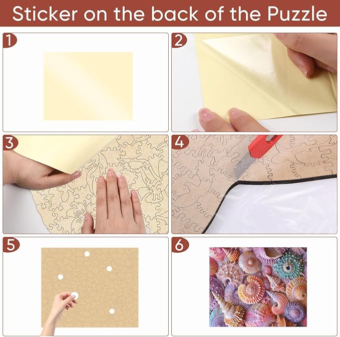 delobil Wooden Puzzles for Adults, Sea Shell Wooden 200 Piece Puzzles for Adults,Unique Shaped Jigsaw Puzzles, Fun Challenge Brain Health Family Game Creative Gift for Friends 11.8 x 9.6in