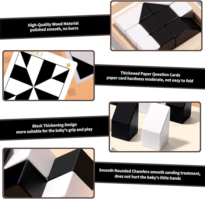 Brain Teaser Puzzles, Block Puzzle, Battle Blocks Game, 40 Challenge, Teens, IQ Test Mind Puzzle Toys, Birthday Gifts for Boys Girls, Best Gifts for Kids 3+