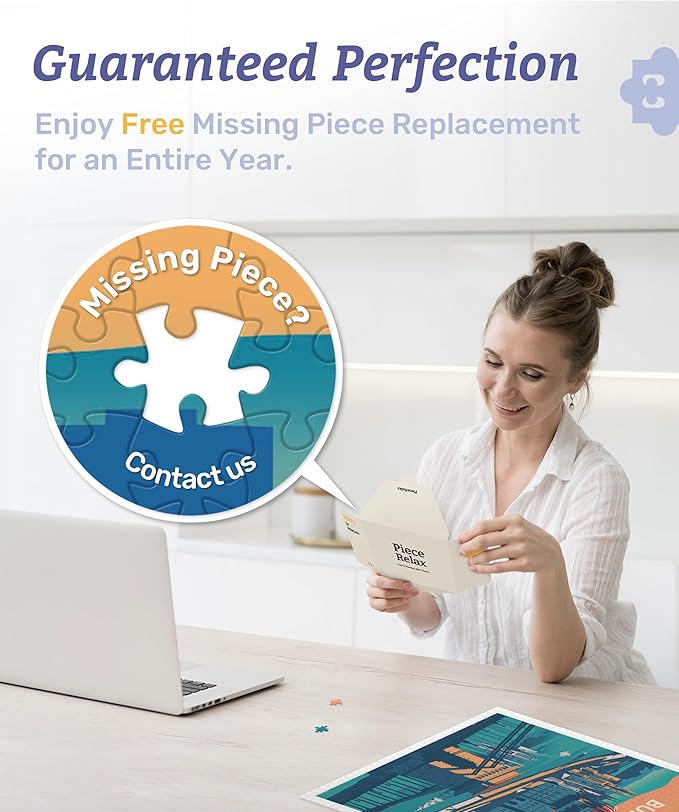 PieceRelax Plastic Jigsaw Puzzles for Adults 300 Pieces - Image World - Lighthouse in The Night Most Satisfying Table Games and Gifts No Puzzle Mat Required [H3565]