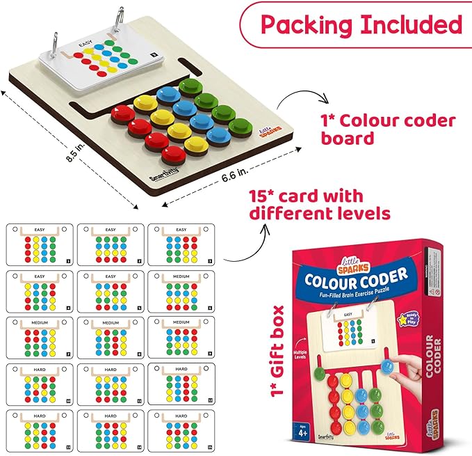 Smartivity Kids Montessori Slide Puzzle I Color & Pattern Matching Learning Toys for Kids 4-8 Years I Birthday Gift for Boys&Girls I Preschool Educational Activity Toy for 4,5,6,7,8I Travel Friendly