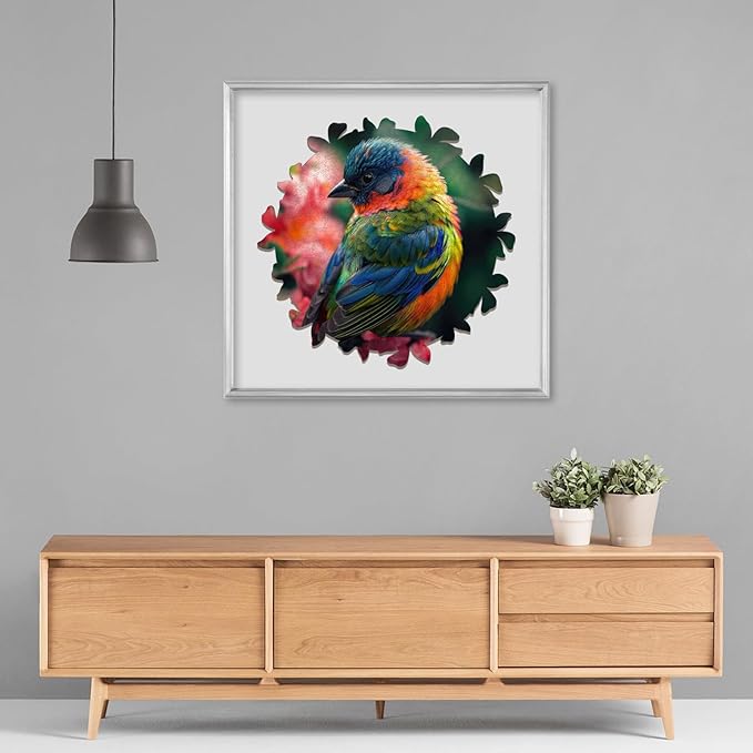 Wooden Puzzles for Adults, Bird Wooden Jigsaw Puzzles 500pcs,16.5x16.9in, Royal,Unique Shape Animal Adult Puzzles, Irregular Wood Puzzles Creative Gift for Adults Family Game