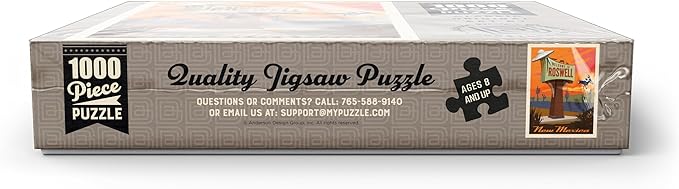 MyPuzzle Roswell, New Mexico, Vintage Poster - Premium 1000 Piece Jigsaw Puzzle for Adults