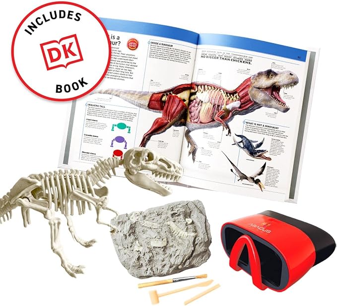 Virtual Reality Dinosaurs Gift Box - Illustrated Interactive VR Book and STEM Learning Activity Set - for Ages 8 and Up