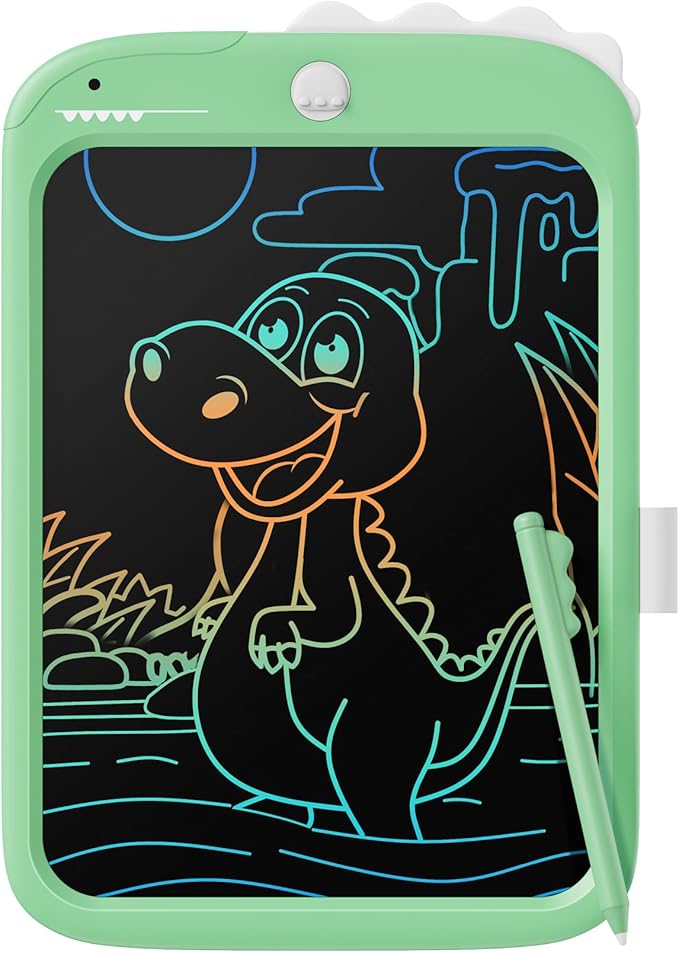 TEKFUN Toddler Boy Toys, LCD Writing Tablet for Kids, Doodle Board Dinosaur Toys, Travel Essentials Toys for 3 4 5 6 Year Old Boys Girls, Easter Birthday Christmas Gifts (10inch Green)