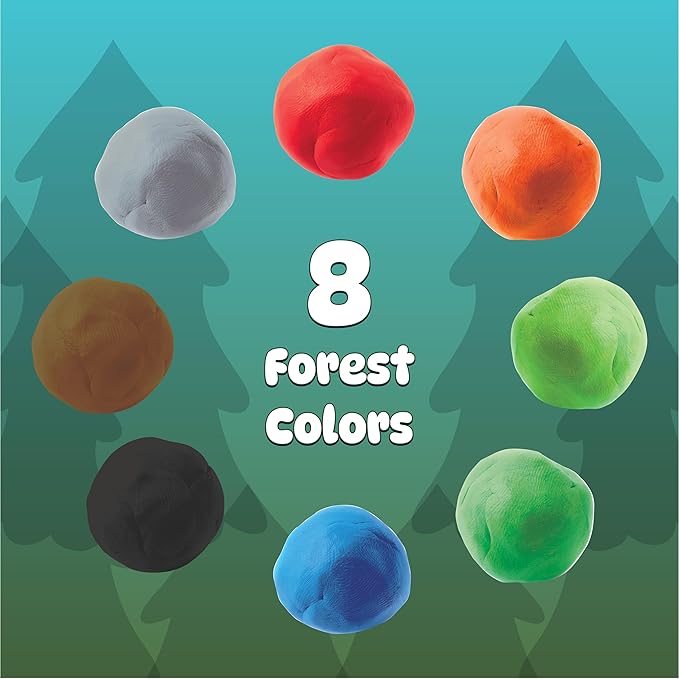 Whoa Dough Air Dry Clay Friendly Forest 8 Pack by Chuckle and Roar