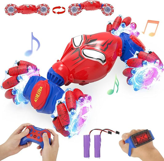 ATHLERIA Spider Gesture Sensing RC Stunt Car Toys for Boys Age 8-13,Hand Remote Control Cars,Drift Rc Car with Lights,Twist,Easter Chritmas Birthday Gift Ideas for Boy Girls Kids 678910+ Year