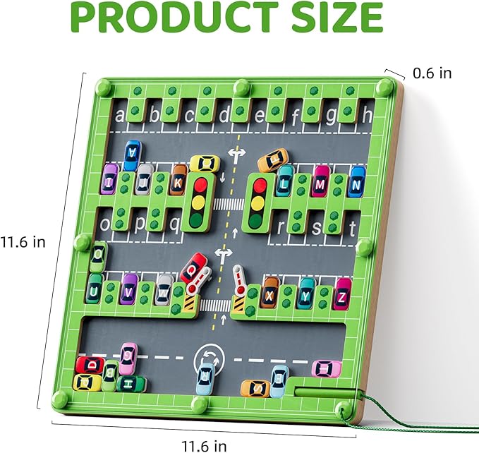 Magnetic Alphabet Maze,Montessori Toys,Alphabet Puzzle Toddler Toys for Ages 2-4,Sensory Toys Fine Motor Skills,Birthday Gifts for Kids