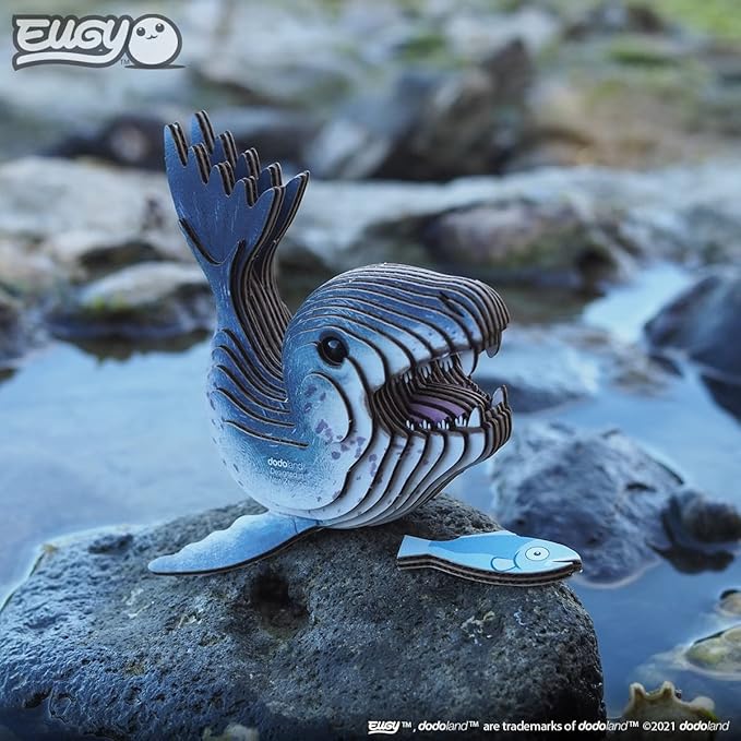 Eugy Leopard Seal 3D Puzzle, 22 Piece Eco-Friendly Educational Toy Puzzles for Boys, Girls & Kids Ages 6+