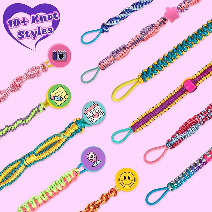 Hewaurorion Friendship Bracelet Making Kit Toys, Arts and Crafts String Maker Tool for Kids Ages 8-12, Bracelet DIY Christmas Birthday Present Gifts for Teen Girls (Purple)