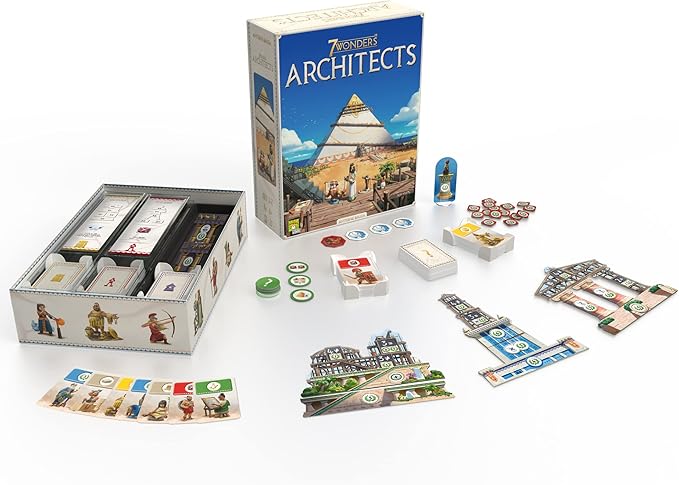 Asmodee 7 Wonders Architects - Shape History with Your Ingenious Wonders, Civilization Strategy Game for Kids and Adults, Ages 8+, 2-7 Players, 25 Minute Playtime