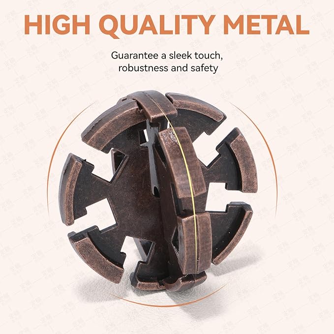 8 Pcs Brain Teaser Puzzles for Adults Teens - Metal Puzzles 3D Puzzle Game Toys for Adults Teens - Unlock Interlocking Puzzle Adult IQ Education Smart Toys