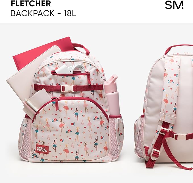 Simple Modern Large Bluey Kids Backpack for School Girls and Boys | Elementary Backpack for Teen | Fletcher Collection | Kids - 16" tall | Bluey Sky