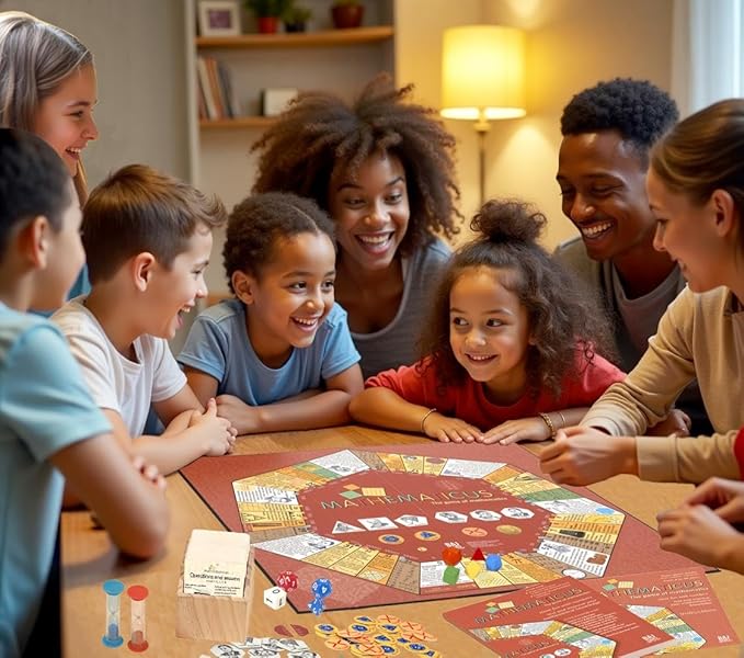 Math Board Game - [English Edition] - Mathematicus: Where Numbers Meet History. Explore The multicultural World of Ancient Mathematics and Calculation Tools - 2-5 Players Challenges - 525 Pieces