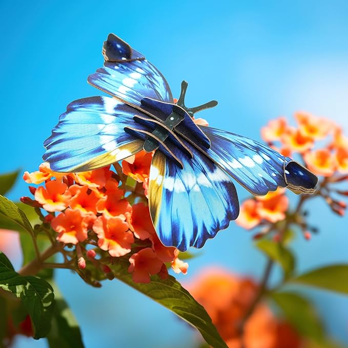 STEM Projects Preschool Toys for Kids, Eco-Friendly 3D Paper Puzzles for Children, Ideal Common Blue Morpho (Ages 7+)……