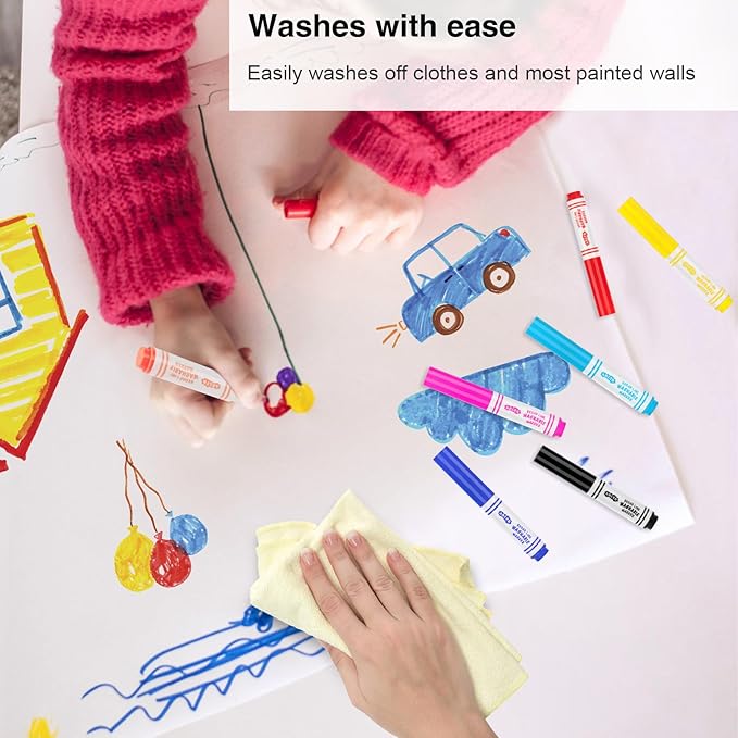 Washable Markers Bulk, Bulk Pack, Broad Line Markers with Conical Tips- Perfect for Kids' Classrooms & Teachers (480 Count (12 Colors)