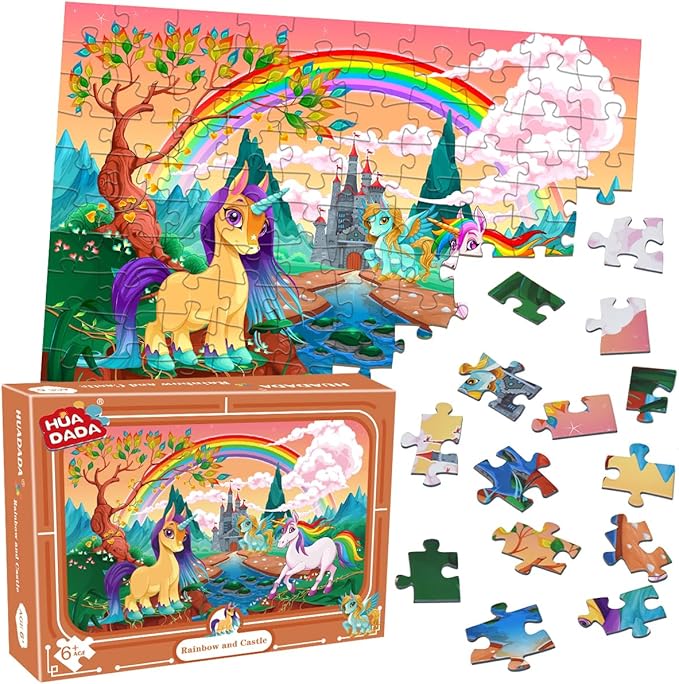 Puzzles for Kids Ages 4-8 100 Piece Puzzles for Kids, Castle 100 Piece Puzzles Children Learning Educational Toys Gifts Gifts Girls Age 4-6, 6-8, 8-10 Years Old (15 "X 10")…