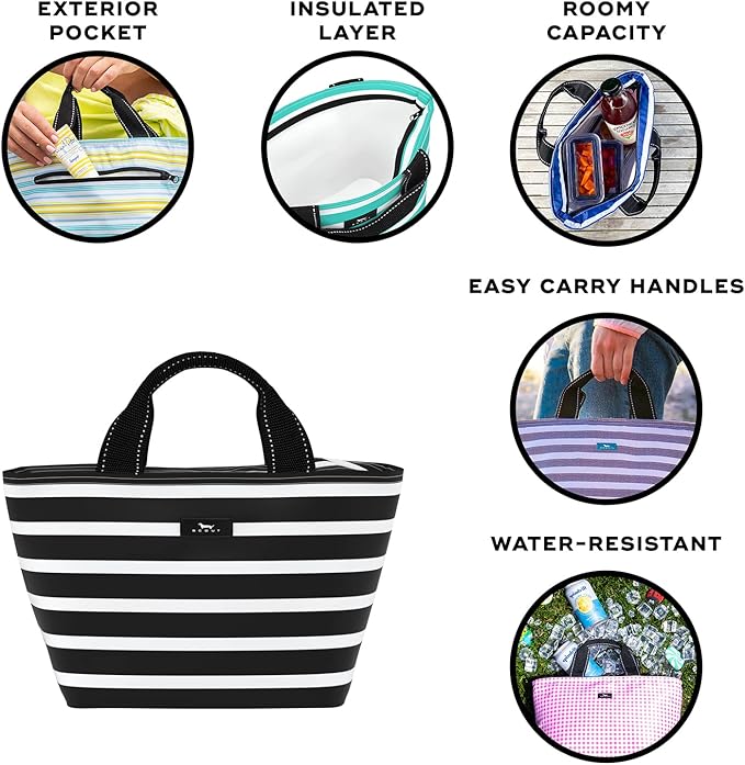 SCOUT Nooner Lunch Bag - Lightweight Insulated Soft Cooler for Women, Teachers, Nurses, Beach, Travel, Pool & Picnic Cooler