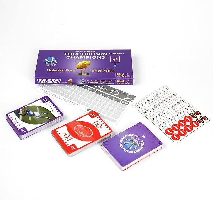 Touchdown Champions Football Card Game - Sports Strategy Card Game - Family Game Night Card Games for 2-4 Players - Perfect for Gifts Super Bowl Parties 14