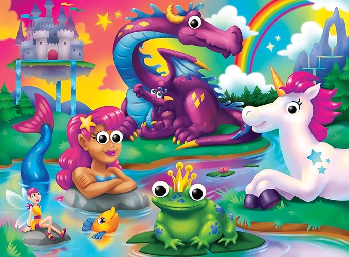 Masterpieces – 48 Piece Jigsaw Puzzle for Kids 4+ Years, Fantasy Friends with Googly Eyes, Educational and Fun Game, Gift Idea for Children, 19" x 14