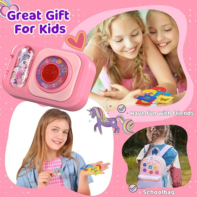 Puffy Sticker Maker Kit for Kids - Make Your Own 3D Stickers Ages 6-10 - Create DIY Craft Machine Unicorn Arts and Crafts Kits for Girls & Boys (60 Stickers)