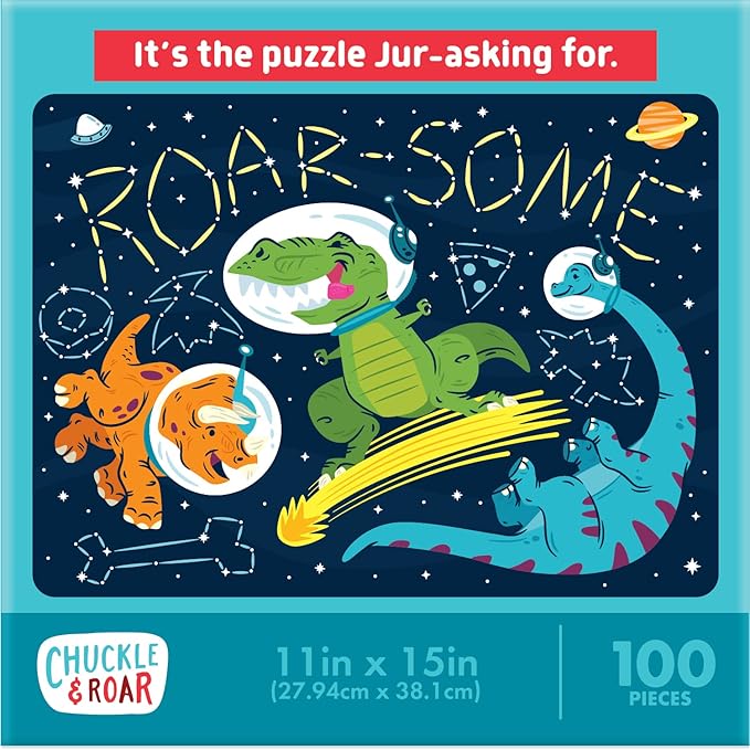 Chuckle & Roar Jigsaw 100 PC Educational Puzzle Roar-Some Edition