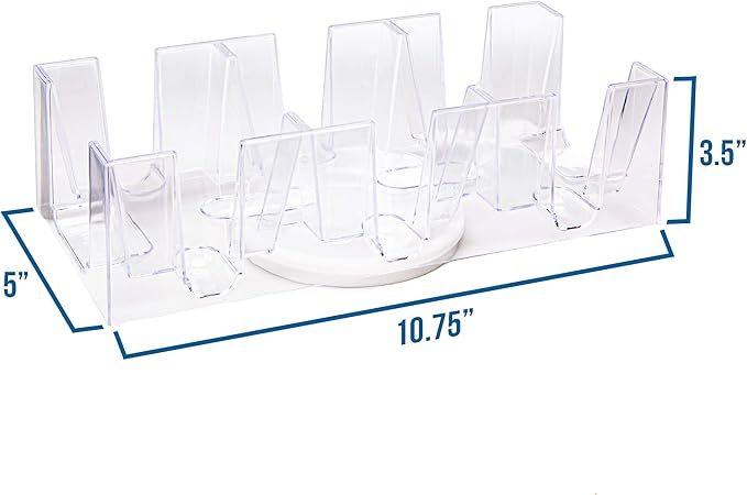 Brybelly Elite Rotating Card Deck Tray | Standard Sized Playing Cards | Rotates in Any Direction | Clear | 2, 6 or 9 Decks