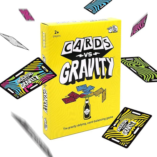 Cards vs Gravity: Ultimate Stacking & Balancing Card Game | Waterproof Board Game for Family Fun, Holidays & Game Nights | 2-4 Players