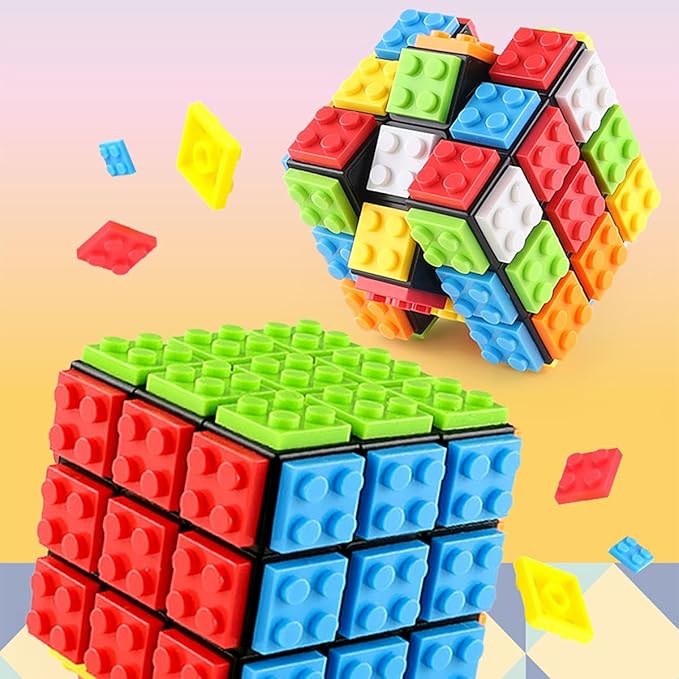 AMAZA 3x3 Speed Cube Stress Relief Toys Black 3x3x3 Magic Cube Puzzles Toy Sturdy and Smooth Cubes Toy Game Puzzle Toys for Kids and Adults