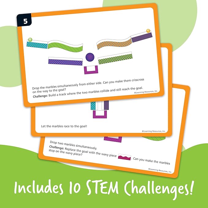 Learning Resources Tumble Trax Magnetic Marble Run - Montessori , Classroom Must Haves, Small Magnets Balls, STEM Toys for Kids, Fine Motor Skills, Gifts for Boys and Girls, Wall Activity