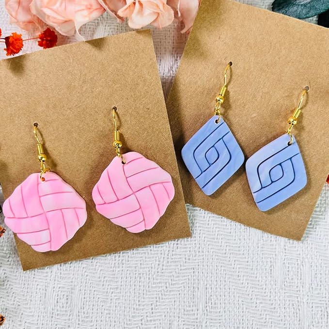 2PCS Geometric Line Polymer Clay Cutters – Modern Clay Cutters for Earrings, Tools and Molds for Polymer Clay Jewelry DIY