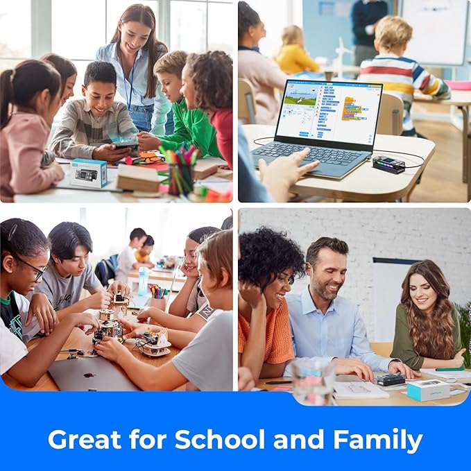 Makeblock Cyberpi Project-Based Coding Kit, Coding for Kids Support Scratch & Python Programming, STEM Projects for Kids Ages 8-12, Robotics Kit Support AI & IoT Technology with Built-in WiFi Module