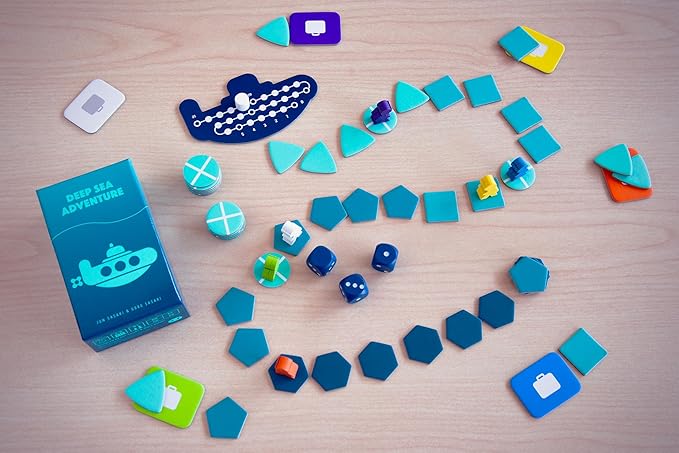 Oink Games Deep Sea Adventure Boost – Push-Your-Luck Family Board Game | 2–6 Players | Ages 8+ | Portable Travel Game
