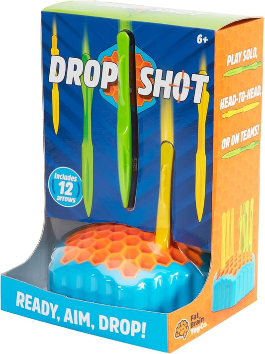 Fat Brain Toys Drop Shot - Ready, Aim, Drop! 2-Player Skill Game for Ages 6+