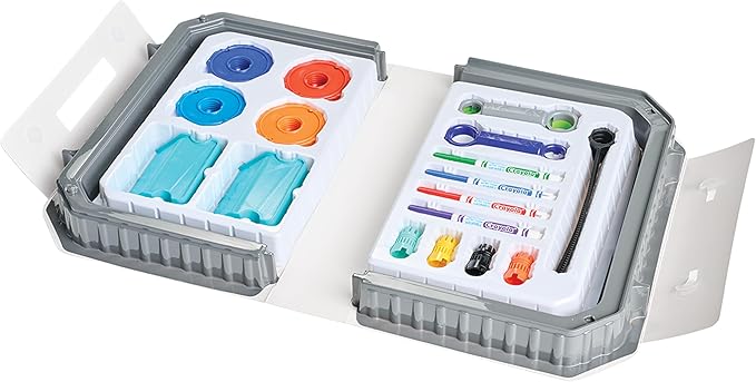 Crayola Colourwhirls Battle Arena Set, DIY Gyro Spin Art Toy, 4 Battling Spinning Tops for Kids, Recess Toys & Games, Gift for Kids, Ages 6+