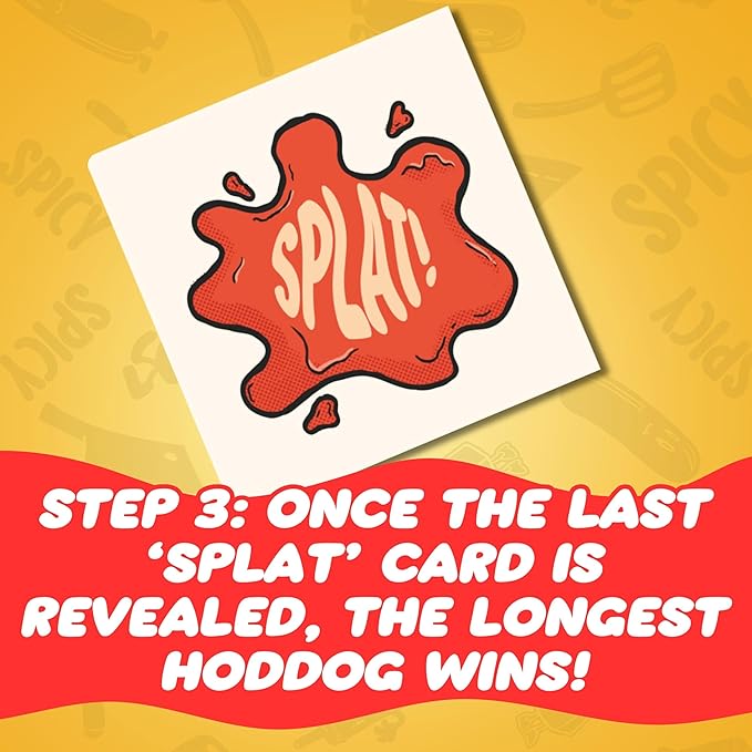 Joking Hazard Hoddog Card Game – 82 Cards for Kids & Adults, Race to Build The Longest Hoddog with Fun & Strategy, Includes Ketchup Splat Cards & Rulebook